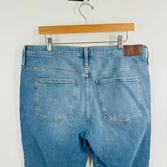 Madewell Medium Wash The Mid-Rise Perfect Vintage Jean Size Raw Hem Size 33 - Picture 8 of 13